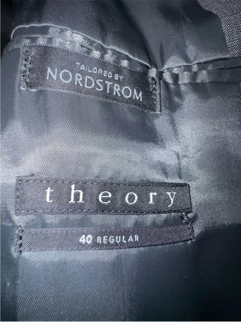 Theory Men’s 40R 100% Wool Charcoal Plaid Blazer Suit Jacket Nordstrom